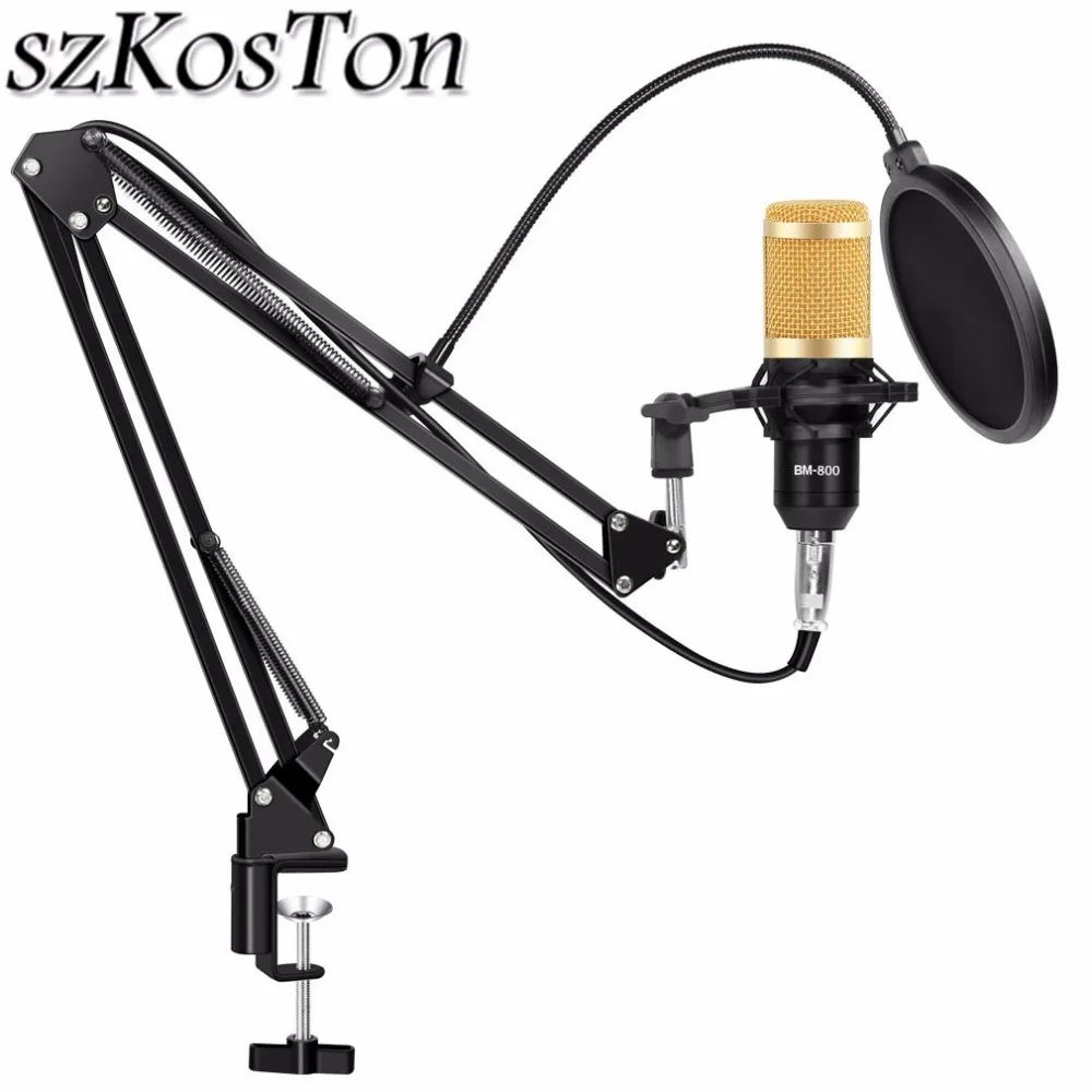 

bm 800 Studio Microphone Kit Phantom Power bm800 Microphone Bundle For Computer Recording Broadcasting bm-800 Pop Filter Stand