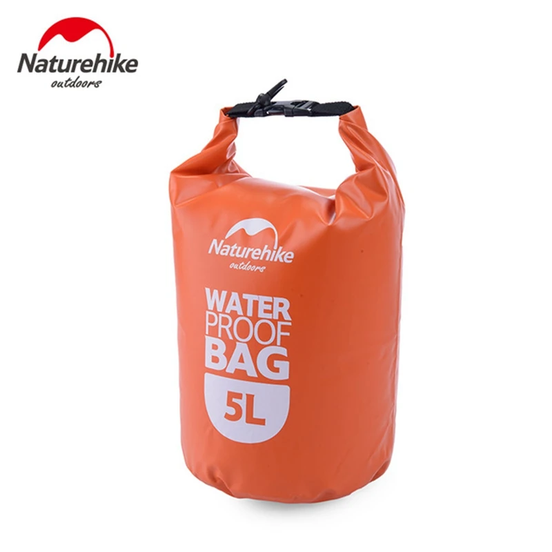 Naturehike 2L 5L рафтинг сухой мешок для плавания водонепроницаемый сумки для хранения каноэ рафтинг вверх по тесту спорта на открытом воздухе портативный - Цвет: 5L Orange