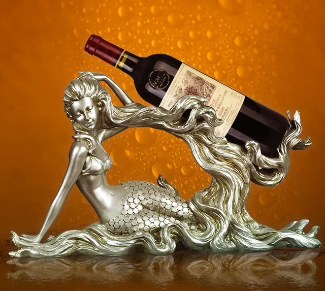 Decorative Wine Bottle Holders Interesting Vintage Mermaid Sculpture Wine Bottle Holder Decorative Resin Sea Inspiration Design Decorative Wine Bottle Holders Gorgeous Vintage Mermaid Sculpture Wine Bottle Holder Decorative Resin Sea Design Decoration