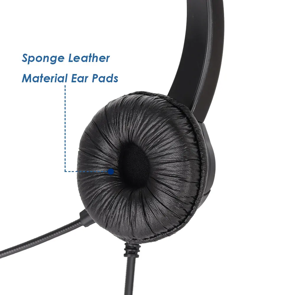 4P4C RJ9 plug Call Center Headphone with Mic for Yealink SIP T20P - Main Image