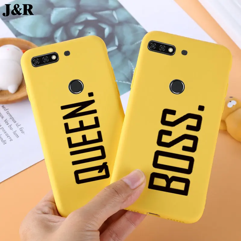 For Huawei Honor 7C Case Silicone Soft TPU Back Cover Cases 7 C/Honor7C 5.7inch Yellow Phone Bags |
