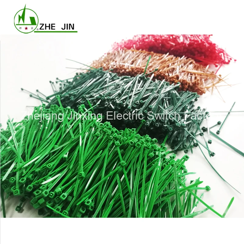 ZHEJIN (1000 шт) ZJ 3 * 80 (3 2 &quotX14lbs) цвет нейлоновый кабель галстук зеленый/черный