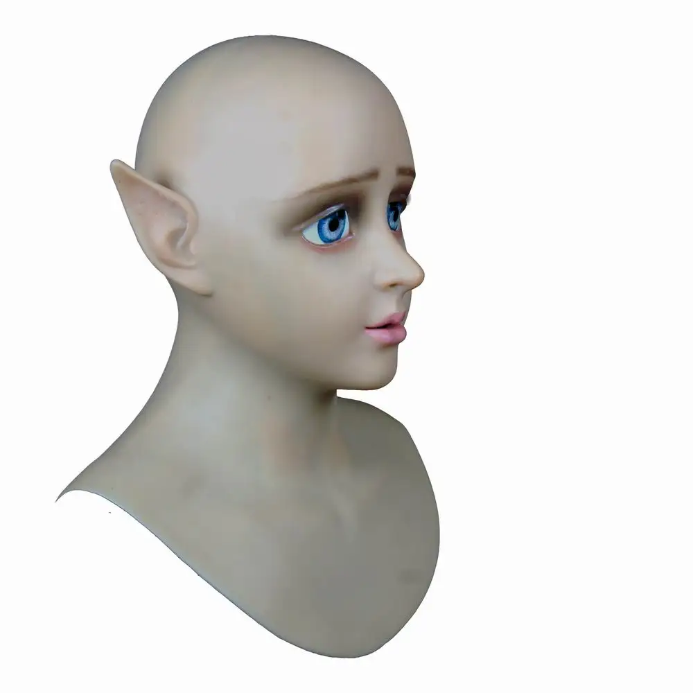 Женская Мягкая силиконовая маска Elf Doll японская для косплея эльфа макияжа Лолиты