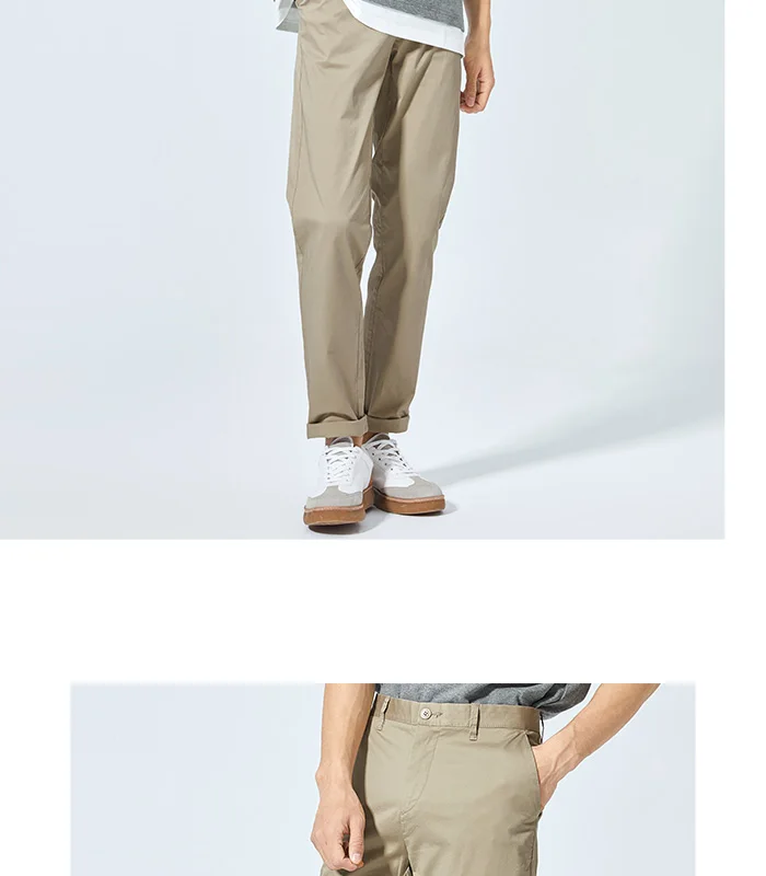 SEMIR повседневные брюки мужские летние новые Брендовые мужские брюки одноцветные прямые брюки корейские Молодежные