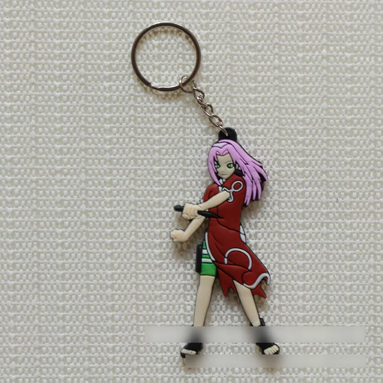 Япония Аниме Наруто фигурка Наруто брелок Узумаки двухсторонняя фигурка кулон Какаши Саске Вихрь Наруто брелок Наруто Паркер - Цвет: xiaoying Sakura 6