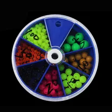 220pcs/set Luminous pearl Block Stop bean Blocking bead beans Fishing tackle accessories