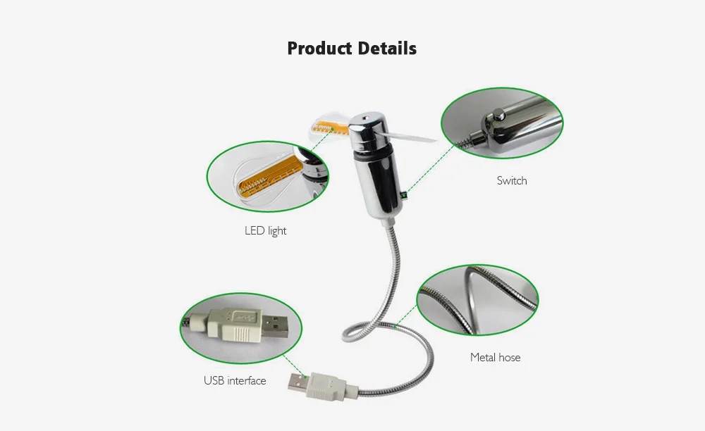 Мини-инновационный программируемый светодиодный usb-вентилятор