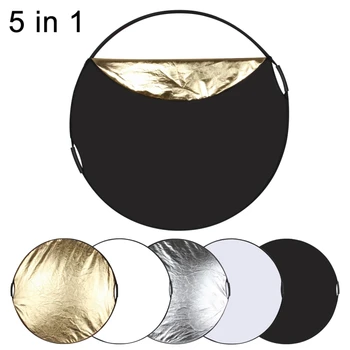 

PULUZ 80cm 5 in 1 (Silver / Translucent / Gold / White / Black) Folding Photo Studio Reflector Board