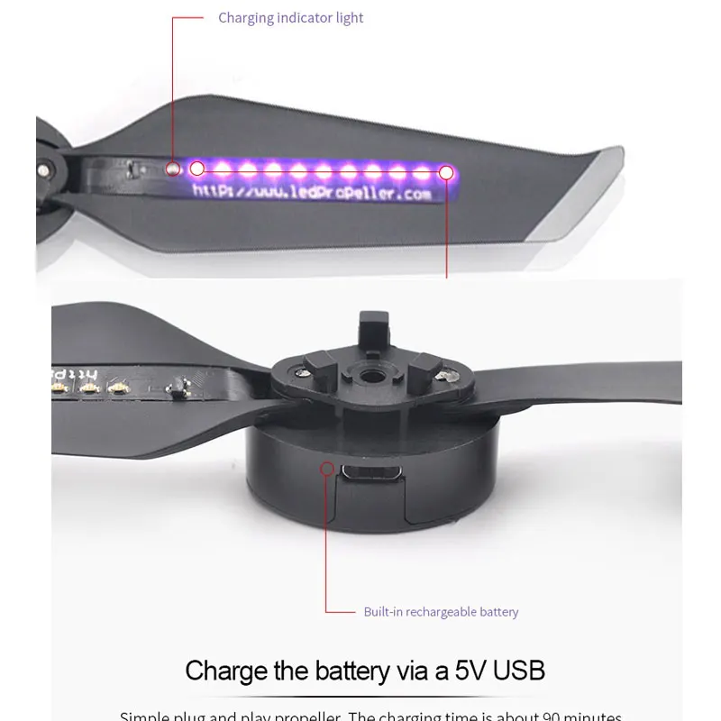 Для DJI MAVIC 2 PRO ZOOM аксессуары программируемый светодиодный пропеллеры для вспышки 1
