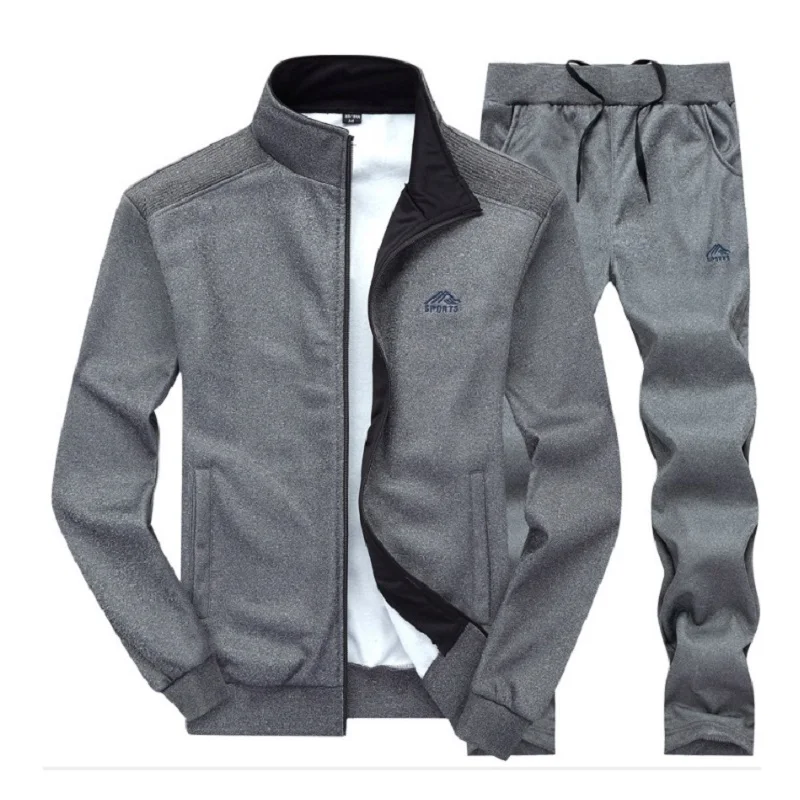 

High Quality 2018 Tracksuit Men Sporting Hooded outdoor Clothing outdoor Track Suit Mens Jacket+Pant Men Sweat Suit