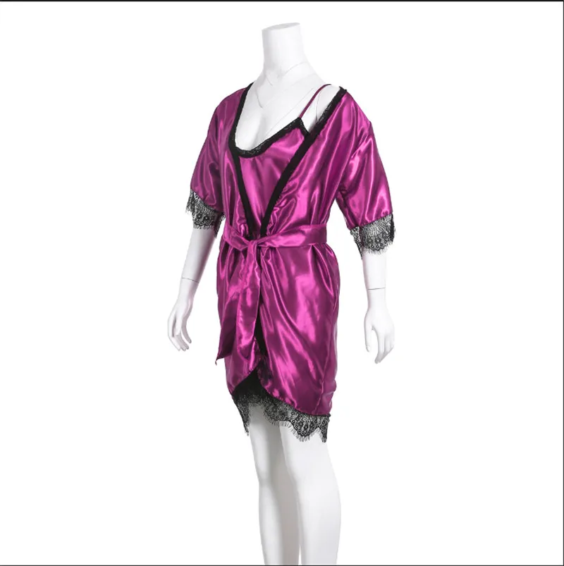 Hirigin, новое модное женское нижнее Белье для сна, женское сексуальное шелковое белье из 2 предметов, халат, платье, женское летнее ночное