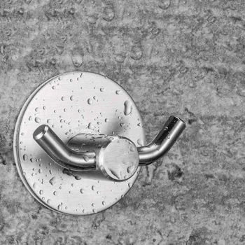

4-Packs Double Prong Robe Hooks Heavy Duty Coat Hook Retro Cloth Hanger Sus304 Stainless Steel Ultra Strong Waterproof Wall Ha