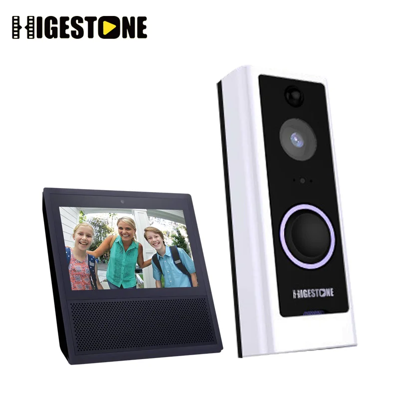 Умный дверной звонок Higestone 1080P беспроводная батарея уличный мобильный удаленный