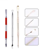 1 шт. двойное удаление омертвевшей кожи для удаления кутикулы Серебро Шампанское нержавеющая сталь для очистки маникюра ногтей набор инструментов