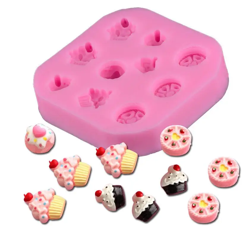 

Free postage small cake fondant cake mold modeling bakeware food grade liquid silicone mold chocolate mold green