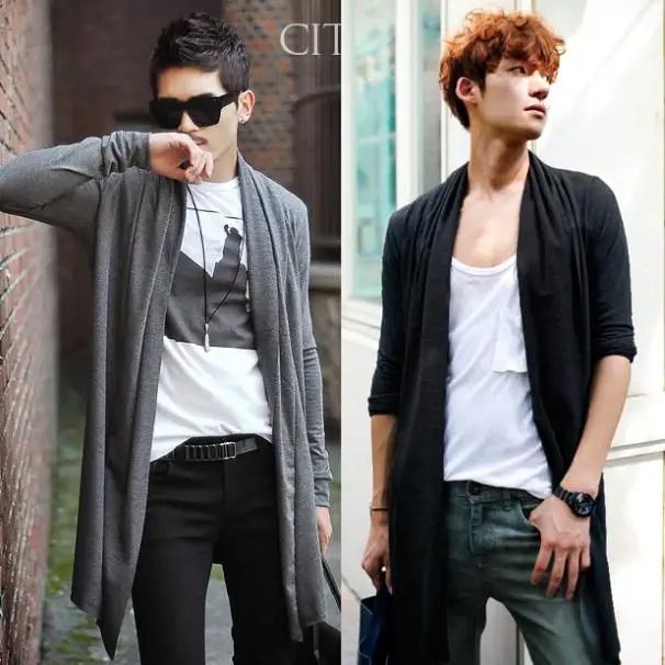 male cardigan long