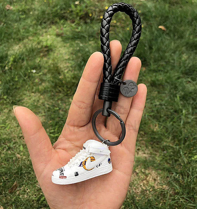 

dropshipping sneaker keychains doll accessory keychain 1/6 SCALE 3D Mini Shoe WITH ROPE AND PACKAGE Sneaker KEYCHAIN