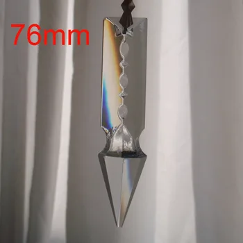 

10pcs 76mm Hot Sale Rockets Head Shape Crystal Chandelier Part Pendant Suncatcher Crystal Chandelier Parts For Hanging Lamp