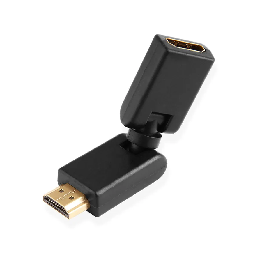 HDMI Мужской к HDMI Женский Кабель адаптер, преобразователь, удлинитель позолоченный 90 180 360 градусов угол для 1080P HDTV HDMI адаптер