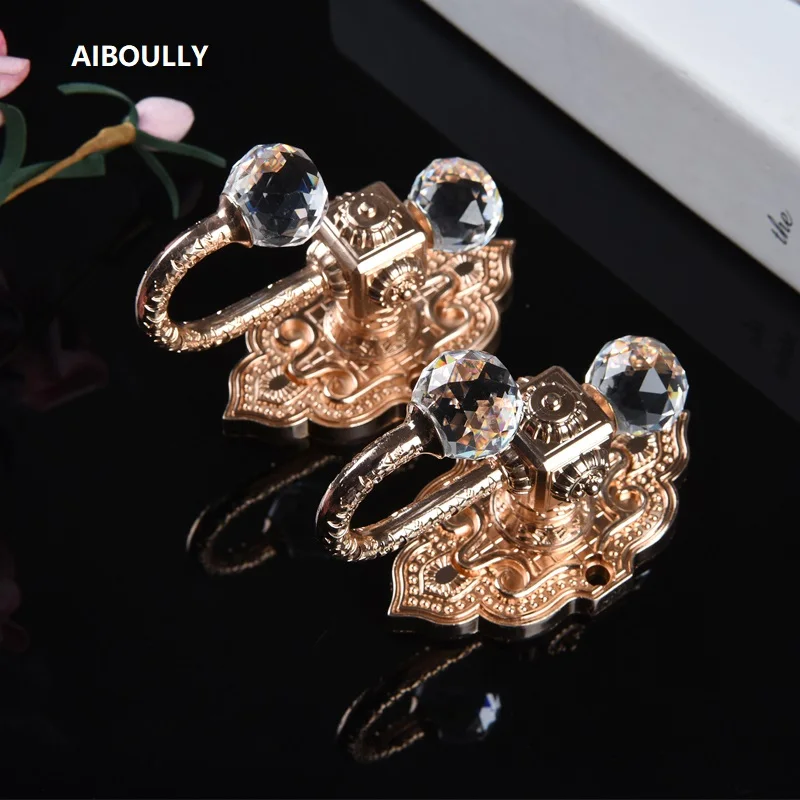 

AIBOULLY 2Pcs/set High Quality Fashion Curtain Hooks Holder Hanger Bronze Display Rack Wall Hook Curtain decoration Accessories