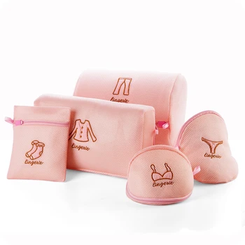 

5Pcs/set Laundry Wash Bags Mesh Clothing Storage Bag Household Clothes Underwear Bra Foldable Washing Machine Protection Net