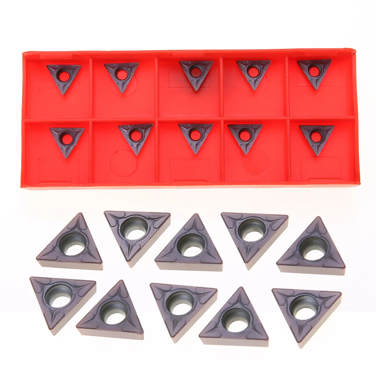 10pcs/Box Durable Carbide Inserts TCMT110204/TCMT 731 Blades CNC Lathe Turning Cutter for Boring Tool 10mm*10mm*2mm