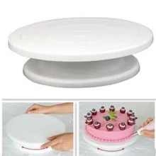 Пластик торт плита поворотный стол вращающийся против скольжения круглая подставка для торта украшения торта поворотный стол Кухня DIY выпечка инструмент