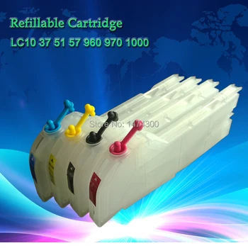 

XIMO Large size LC10 LC37 LC51 LC57 LC960 LC970 LC1000 EMPTY refillable ink cartridge without chips ,long type