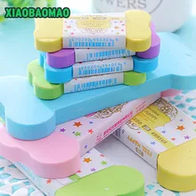 15pcs Cute Kawaii Erasers Color cartoon bone Pencil Eraser For Kids School Supplies Office stationery