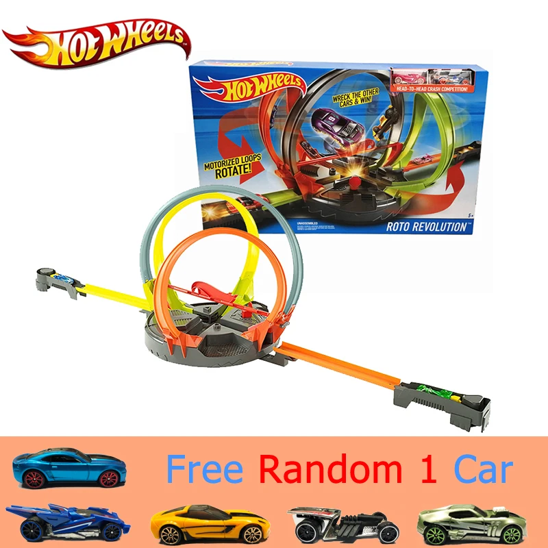 Игрушки серии Hot Wheels Roto Revolution Track, набор быстрых гоночных Металлических Машин, пластиковая безопасная игрушка, Карро де бринкедо FDF26
