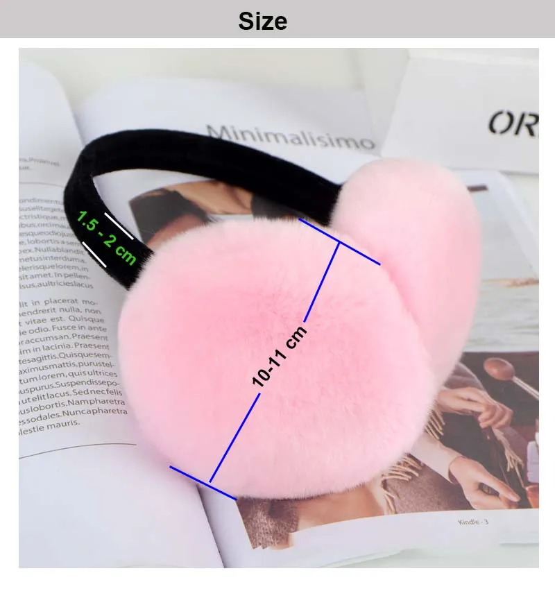 real fur earmuf size