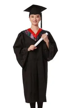 Черное выпускное платье-Мантия академическая выпускная одежда 18 - Цвет: army