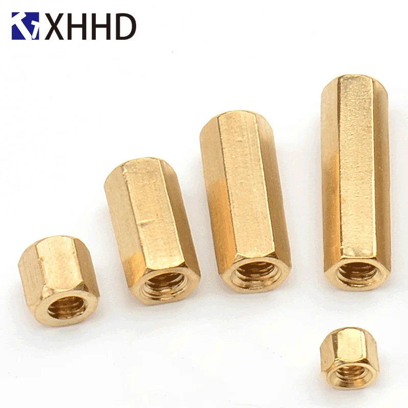 

M4 Hex Brass Male Female Standoff Pillar Mount Threaded Hexagon PCB Motherboard PC Computer Spacers Hollow Bolt Screw Long Nut