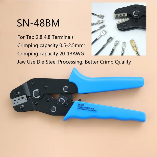 ECU/SN 48BM EV1 Terminal Pin Crimping Tool for Round SINGLE WIRE SEAL