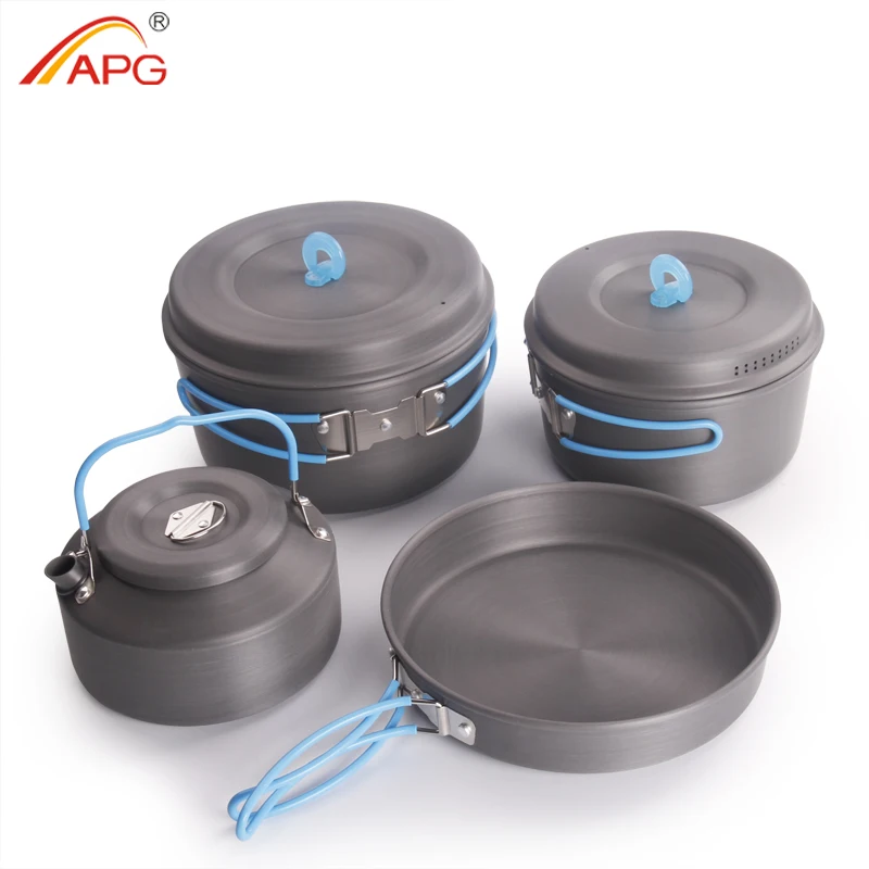  APG ultralight camping cooking pans and portable camping cookware