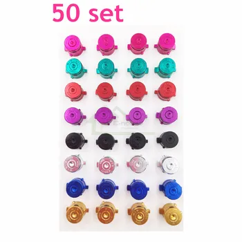 

50 set Wholesale Aluminum Metal material Controller Bullet Button ABXY Buttons Mod Kit for Playstation 4 PS4 Controller