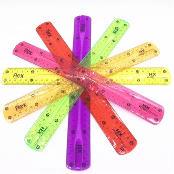 

1 pcs Creative 30 cm Multicolur Soft Ruler Student Flexible Ruler Tape Measure Straight Ruler Office School Supplies