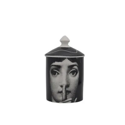 Винтажный подсвечник Fornasetti, канделябр, человеческое лицо, керамическая банка для хранения ювелирных изделий, держатель для ручек, Настольный Декор для дома, украшение - Цвет: 23