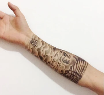 121*214 мм в розницу, tatuagem adesivos personalily Arm Временные татуировки wartproof Наклейки для Для мужчин Для женщин