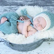 Детская шляпа эльфов, детские вязаные шапочки, комплекты с брюками для новорожденных, для фотографий новорожденных, Размер: 0-1 м, 3-4 м