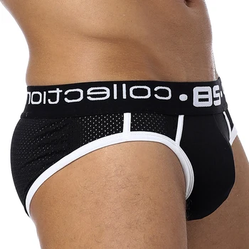 

85 Brand 50PC/LOT Wholesale Cotton Male Underwear Men Briefs Breathable Quick Dry Comfortable Underpants Mesh Male Briefs Cueca
