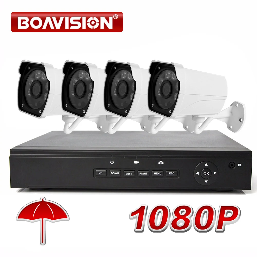 

4 Channel POE NVR CCTV System Kit Security System with 4PCS 1080P Sony IMX2135 2MP Bullet POE IP Camera System Kit XMeye P2P