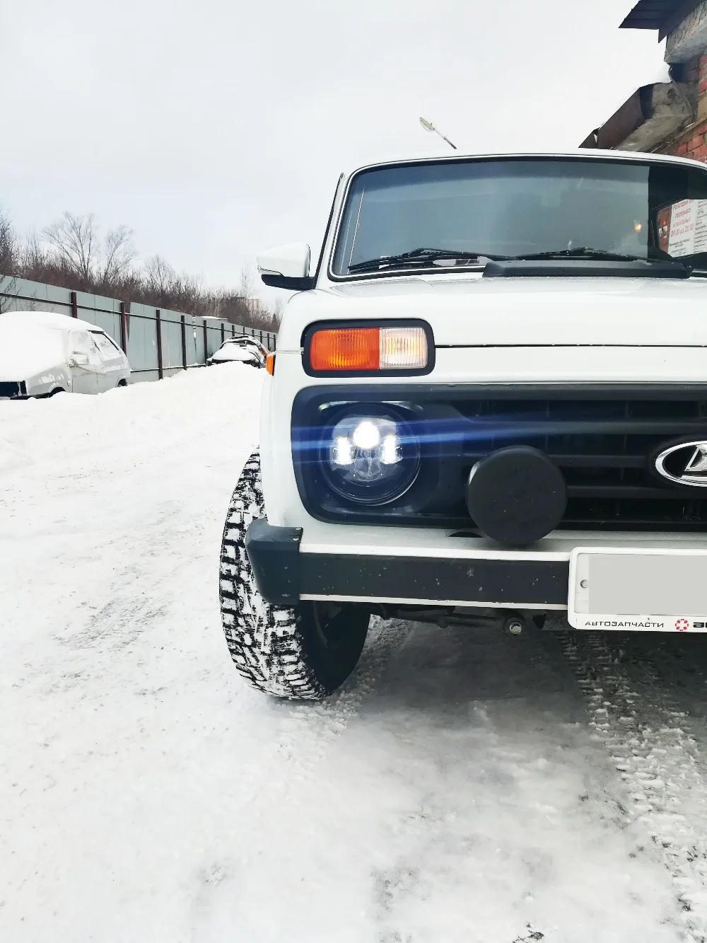 2xFor Lada 4x4 urban Нива УАЗ suzuki samurai 7 дюймовый светодиодный фар с Halo кольцевая фара Замена для мотоцикла