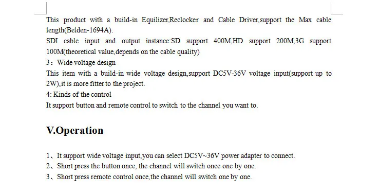 WIISTAR SDI 4x1 коммутатор 4 канала SDI сигнал на 1 SDI сигнальный канал Поддержка Full-HD SDI сигнала вход и выход