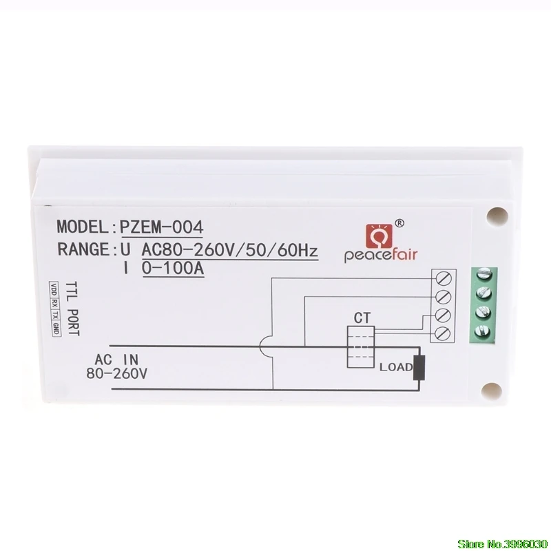 Moda 80 4in1 Digital Amper&iacute;metro Volt&iacute;metro Watt Medidor De Energia De Energia AC-260 V 100A PZEM-004