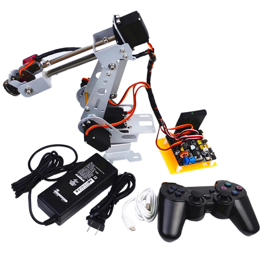 

6 Degrees of Freedom Smart Robot 6 Axis Mechanical Arm Servos Motor Kits for Robotic Car Arduino Educational Kids Mechanism Toy