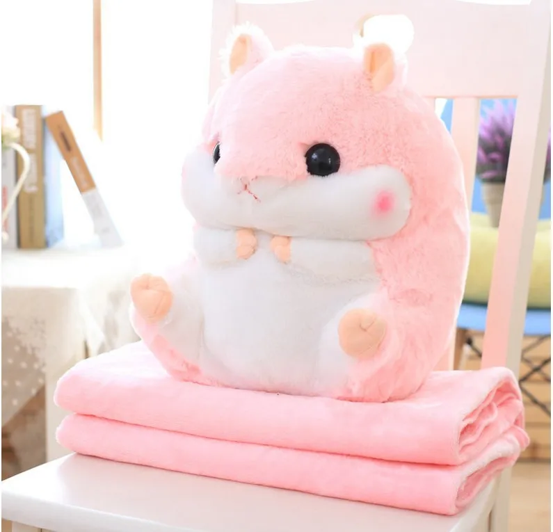 Милый мультяшный хомяк, плюшевая игрушка, kawaii, милая мышь, мамуза, животные, подушка, куклы, милые подарки, 40 см - Цвет: pink