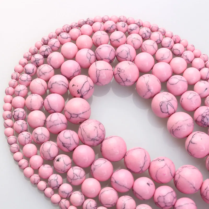Каменные бусины белый зеленый розовый голубой бирюзовый камень бусины для самостоятельного изготовления ювелирных изделий браслет ожерелье выбрать размер 4 6 8 10 12 мм