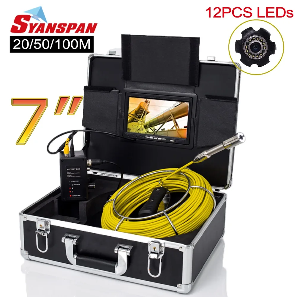 Pipe Inspection Camera Endoscope Video Sewer Drain Cleaner Waterproof Snake USB