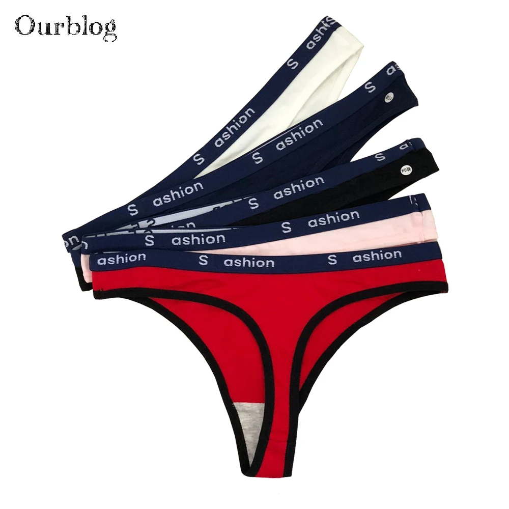 OURBLOG/5 шт./лот трусы для девочек женские сексуальные стринги женское хлопковое
